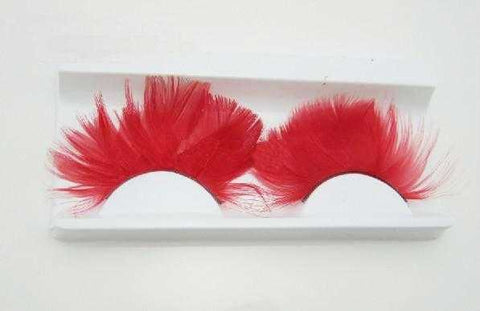 Full Feather Eyelash - Red